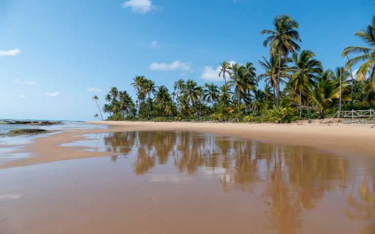 crystal clear water in Taipus de Fora, Maraú, Brazil - Casa dos Arandis