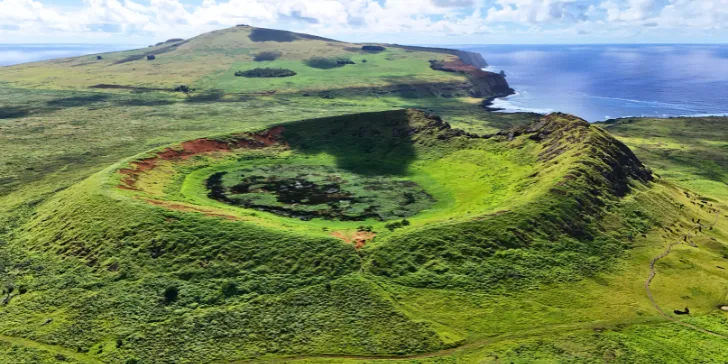 Vulcão Ranu Kau na Ilha de Páscoa - Chile