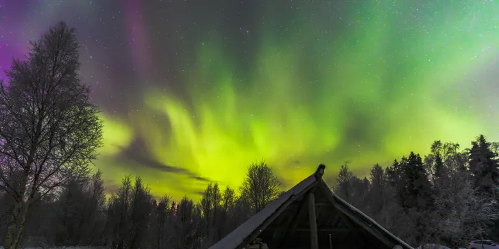 Aurora Boreal em Rovaniemi na Finlândia