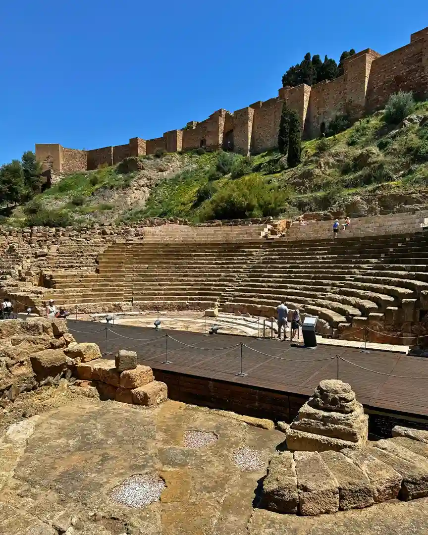 Teatro Romano em Málaga na Espanha