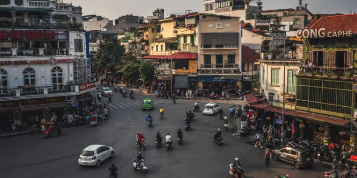 Old Quarter em Hanói no Vietnã