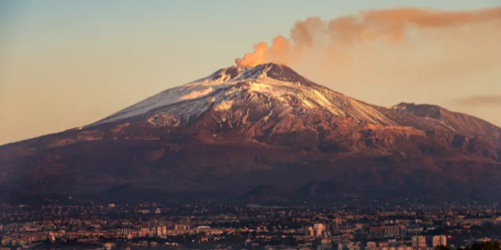 Monte Etna em Catania na Itália